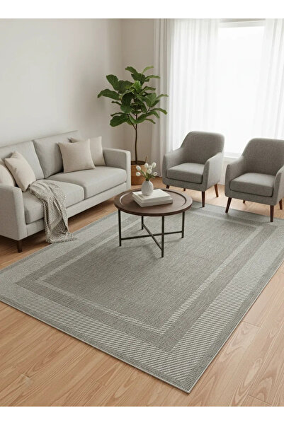 Filizon Mess Modern Dekoratif Yumuşak Dokulu Sisal Halı 3948 Krem Vizon