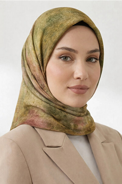 Levidor Tencel Scarf Batik Pattern Green