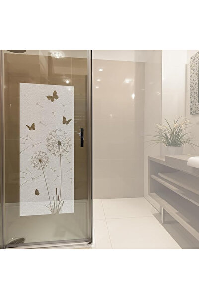 OEM Self-adhesive frosted privacy window film, UV blocker 43x100 cm Dandelion...