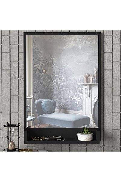 UnicUtil Oglinda de Perete, Shelf Style, UnicUtil, 45 x 12 x 75 cm, Negru, UU...