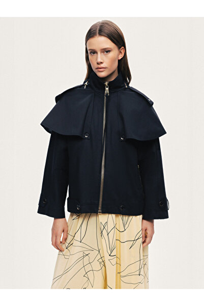 Nocturne Pelerin Detaylı Kapüşonlu Trençkot