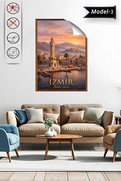 Akıllı Kağıt Türkiye İller Tablo - Poster İzmir (Model-3)