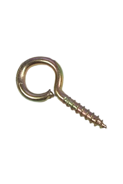 flores Set 100 carlige cu filet pentru lemn, metal, galben, inel Ø exterior 1...