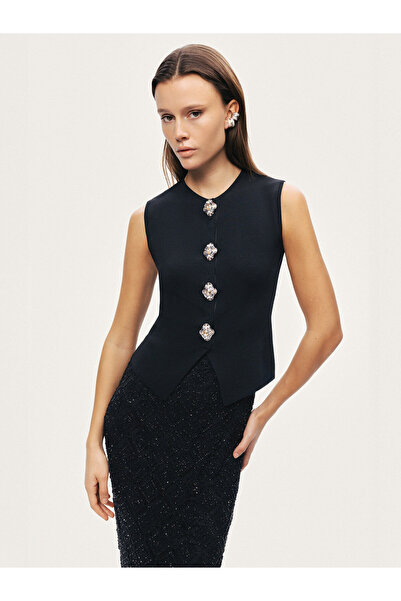 Nocturne Aksesuar Düğme Detaylı Triko