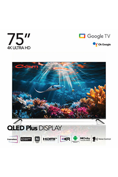 CONTİ CT75OG300U 75 4K QLED Plus UHD Frameless Google Tv