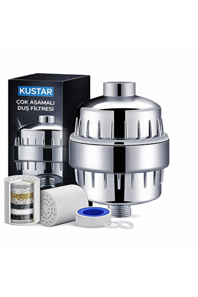 KUSTAR Saç Dökülmesine & Cilt Kuruluğuna Karşı Aşamalı Duş Filtresi Klor & Ki...