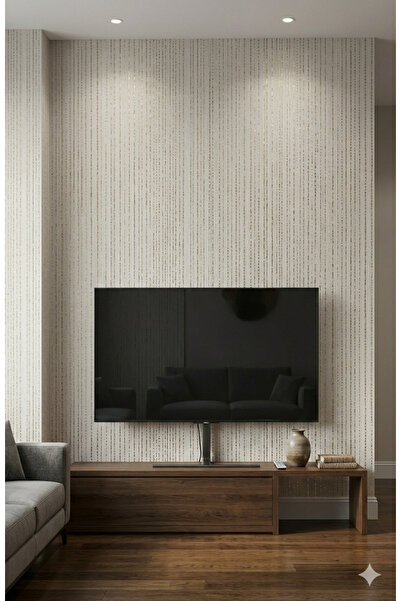 Oskar Gold detaylı simli silinebilir duvar kağıdı 16 metrekare