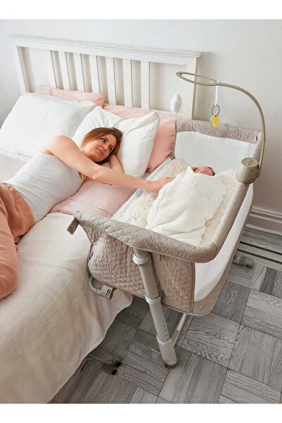 BAYBEE Cradella Baby Cradle Bedside Cot with Wheels, Adjustable Height & Mosq...