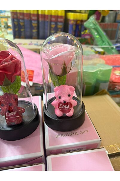 FARA artificial flowers with teddy bears and light