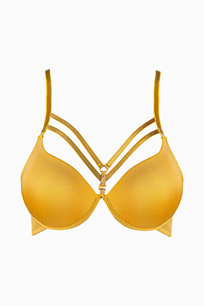 Weweus Grudnjak od vunene mikro tkanine - Push Up sa podstavom - 2140 - Senf