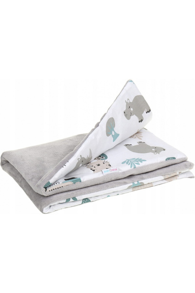 Babymam Safari baby blanket made with two sides of Cotton and fluffy plush, size