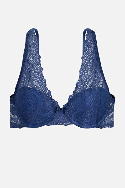 Weweus Set de dantelă sutiene - Fără burete - 2277 - Bleumarin