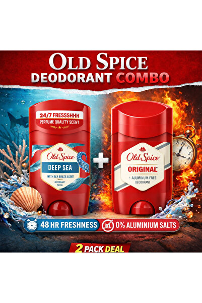 Old Spice مزيل عرق ديب سي الأصلي، برائحة منعشة تدوم 48 ساعة، عبوة ثنائية 2 × ...
