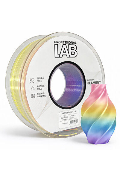 Professional LAB Коприна PLA филамент Rainbow за 3D принтер, 1 кг, 1.75 мм, д...