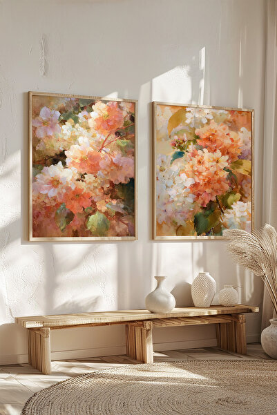 STARYUNA Set de pictură cu ramă din lemn, buchet de flori pastelate, Yuna591