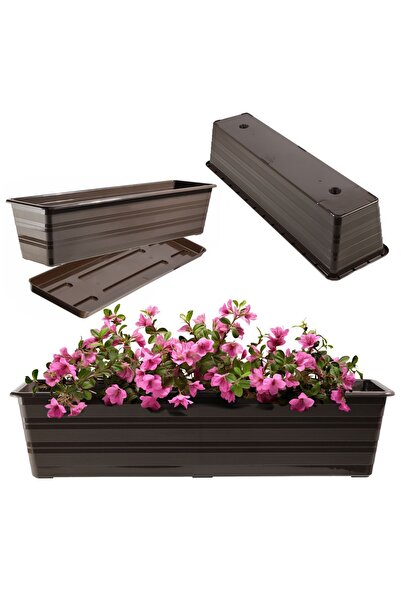 KADAX Suport pentru ghiveci de balcon, maro, 60 cm