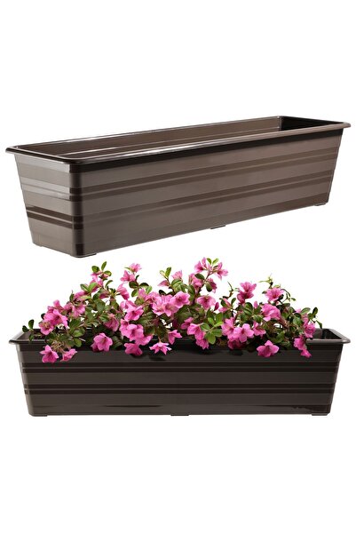 KADAX Ghiveci de balcon, ghiveci mare de 60 cm, pachet de flori cu 4 buc., su...