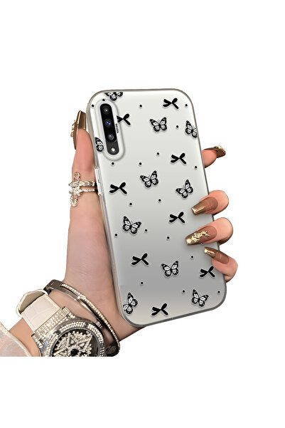 ucuc Samsung Galaxy A50/A50S/A30S Uyumlu Sert Akrilik Arka Silikon Kenar Lens...