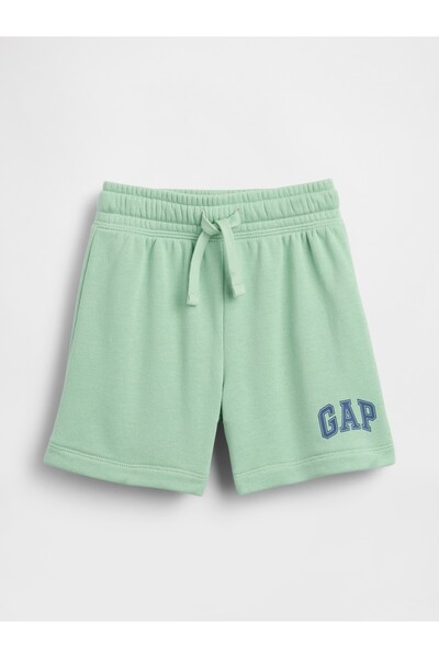 GAP Erkek Bebek Açık Yeşil Logo Pull-On Fransız Havlu Kumaş Şort