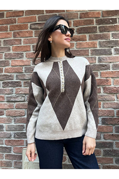 ABBRA Ženski Baklava šara džemper