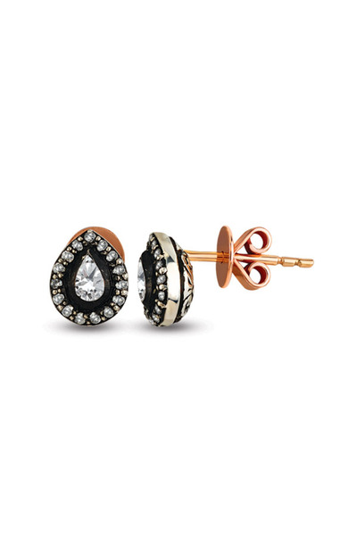 Harem Altın 0.29 Ct Elmas Zümrüt Küpe EK11