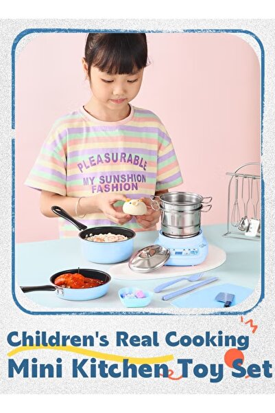 Axpeih 32pcs Realistic Mini Kitchen Set for Kids Cooking Play Educational Boy...