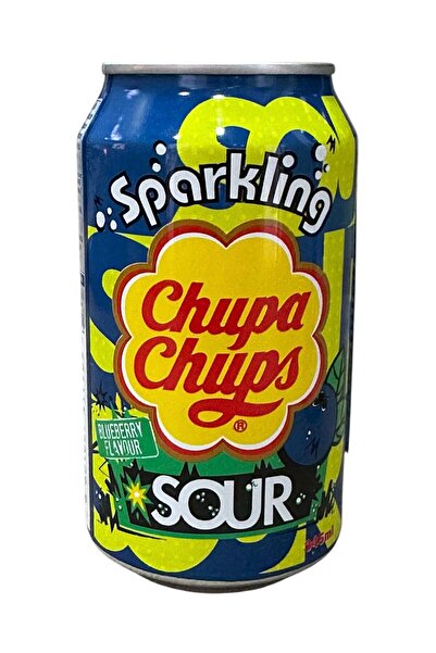 Chupa Chups SPARKLİNG SOUR BLUEBERRY FLAVOUR 345 ML *12'Lİ