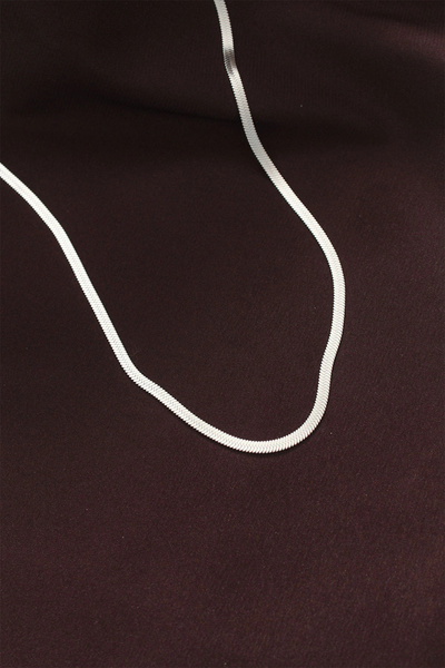 online kapsulavm avm alışveriş 316L Steel Silver Color 60 cm Italian Chain Ne...