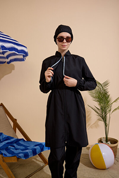 GAVLİA Women's Hijab Swimsuit Set of 4 - Full Coverage with Zipper..