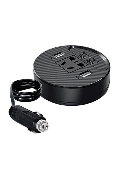 MEGAMUS Araç için Güç İnvertörü Fiş Adaptörü 2USB 2 Type-C Portlu İnvertör Ta...