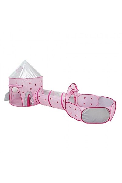 Noname Tent and tunnel set with 3 pink elements with stars.
