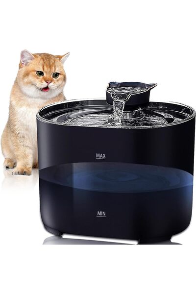 Pomefar نافورة مياه للحيوانات الأليفة مزودة بفلتر مياه، موزع مياه أوتوماتيكي ...