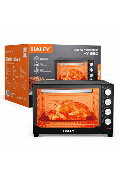 HALEY Electric Oven HY-5130, 60L, 2200W, Thermostat 80–250°C, Timer 60 min