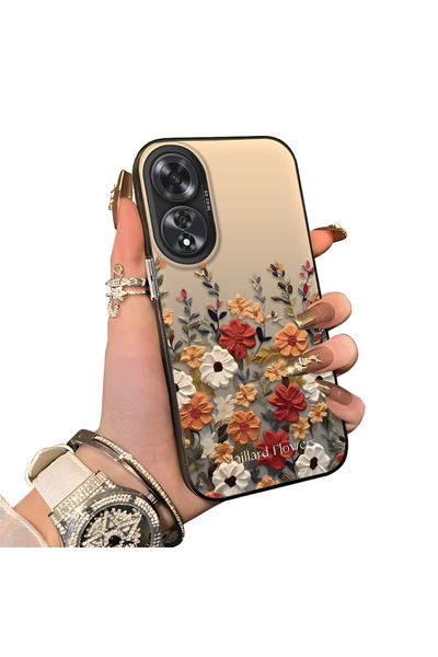 ucuc Oppo A60 Uyumlu Sert Akrilik Arka Silikon Kenar Lens Koruma Kılıf Güzel ...