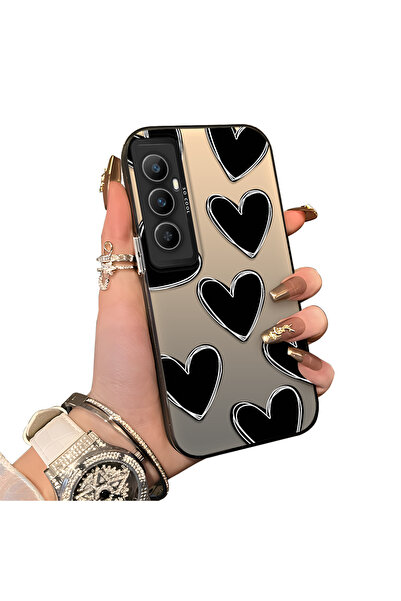 ucuc حافظة حماية لعدسة الهاتف من السيليكون الصلب أكريليك بتصميم على شكل قلب م...