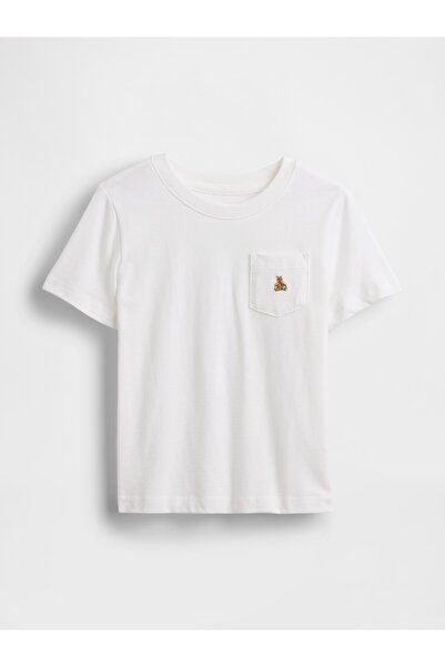 GAP Erkek Bebek Beyaz Mix & Match Pocket T-Shirt