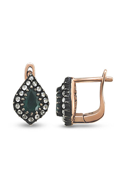 Harem Altın 0.83 Ct Elmas Zümrüt Küpe EK8