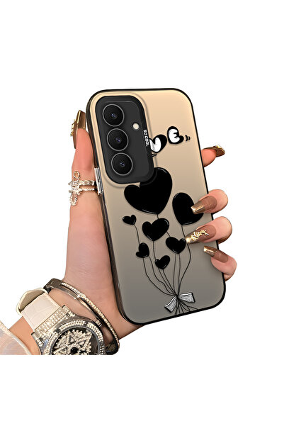 ucuc غطاء هاتف سيليكون واقي متوافق مع سامسونج جالاكسي S25 FE بتصميم قلب بالون...