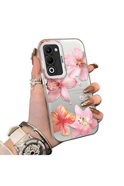 ucuc Oppo A5 4G/5G Uyumlu Sert Akrilik Arka Silikon Kenar Lens Koruma Kılıf z...