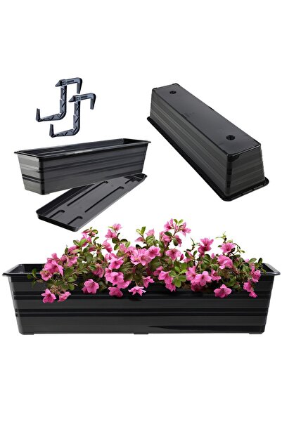 KADAX Cutie de balcon 60 cm Ghiveci de flori Suport pentru ghiveci cu mânere ...