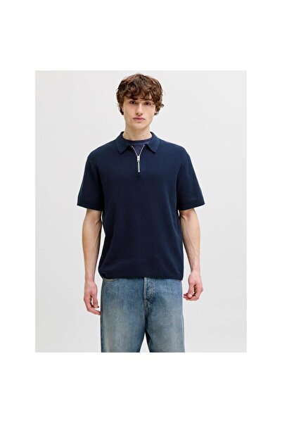 Jack & Jones Max Ανδρικό Σκούρο Μπλε Μπλούζα πόλο (12288544-NB)