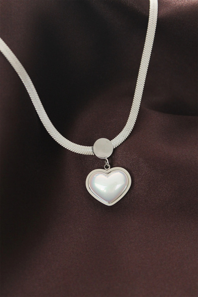 online kapsulavm avm alışveriş 316L Steel Italian Chain Heart Necklace