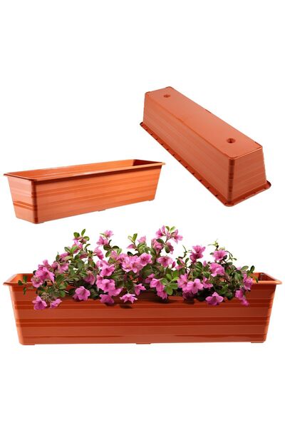 KADAX Cutie de balcon 60 cm Ghiveci de flori Ghiveci de flori Teracotă pentru...