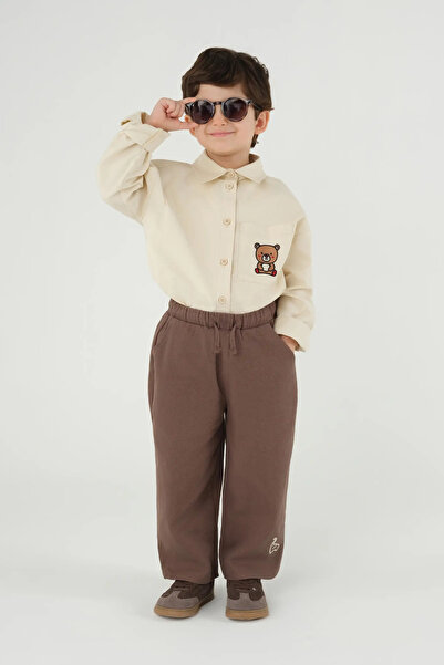 Mioma Kids Embroidered Shirt Bone