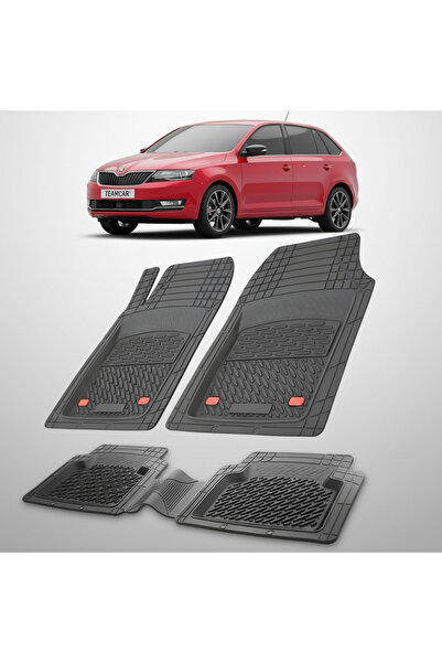 TEAMCAR Πατάκια δαπέδου Skoda Rapid I Συμβατά με Spaceback Facelift 2017-2019...