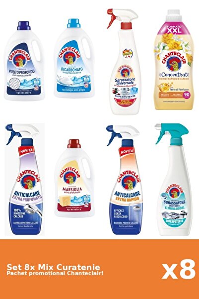 Chanteclair Set 8 Mix Curatenie Chanteclair: Bicarbonat, Clasic, Portocale, P...