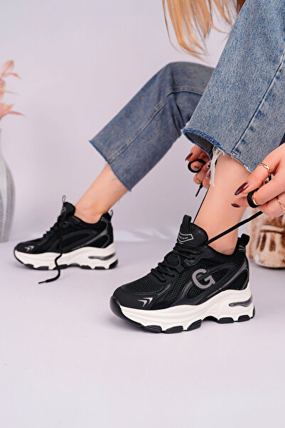 Guja Kadın Siyah Gizli Dolgu Taban Sneaker