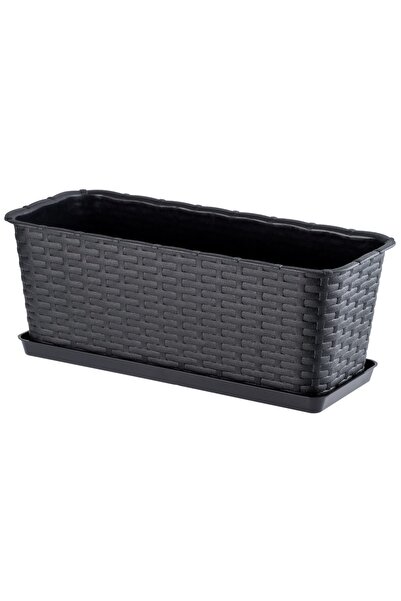 KADAX Ghiveci de balcon cu suport pentru flori 40 cm antracit