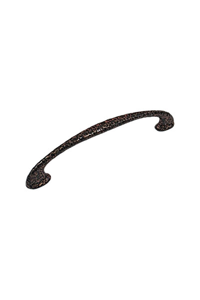 flores Furniture handle, metal, length 106 mm, hole distance 96 mm, Textured ...