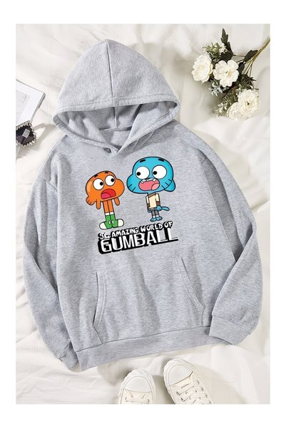 shams style Sweatshirt Hooded Thick Fabric Gumball Printed (Unisex)